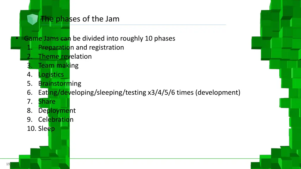 the phases of the jam