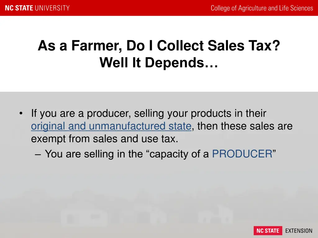 as a farmer do i collect sales tax well it depends