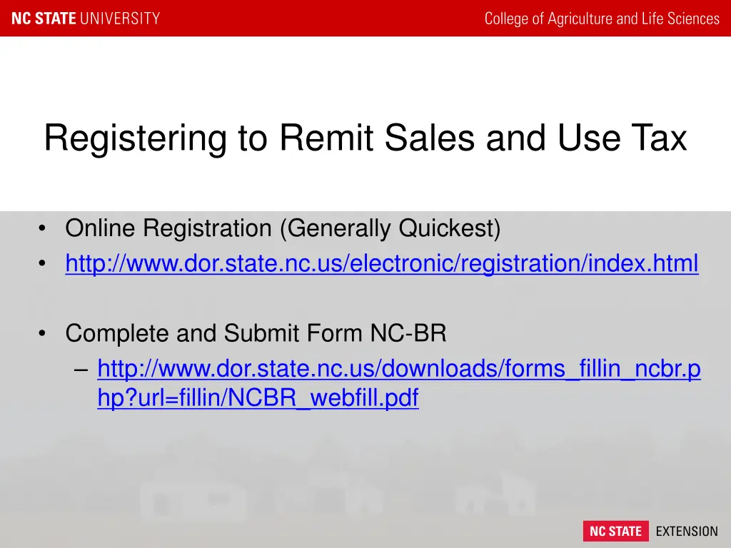 registering to remit sales and use tax