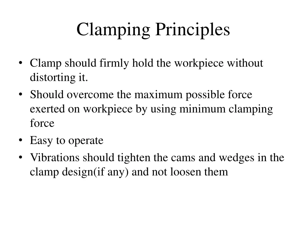 clamping principles