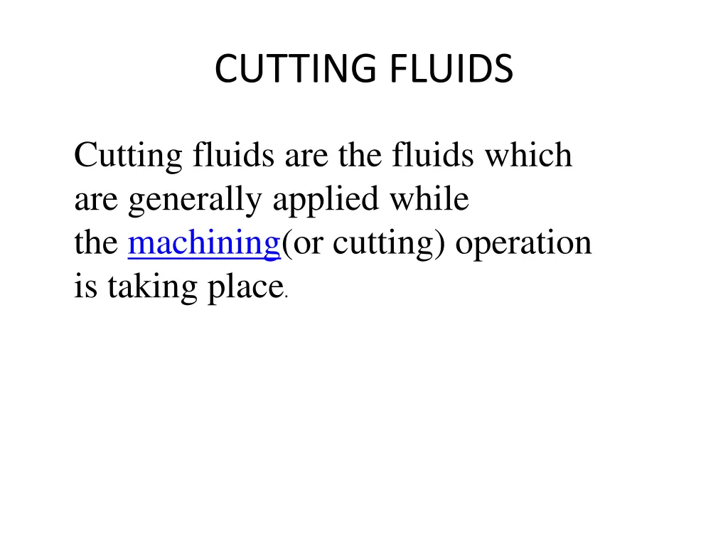 cutting fluids