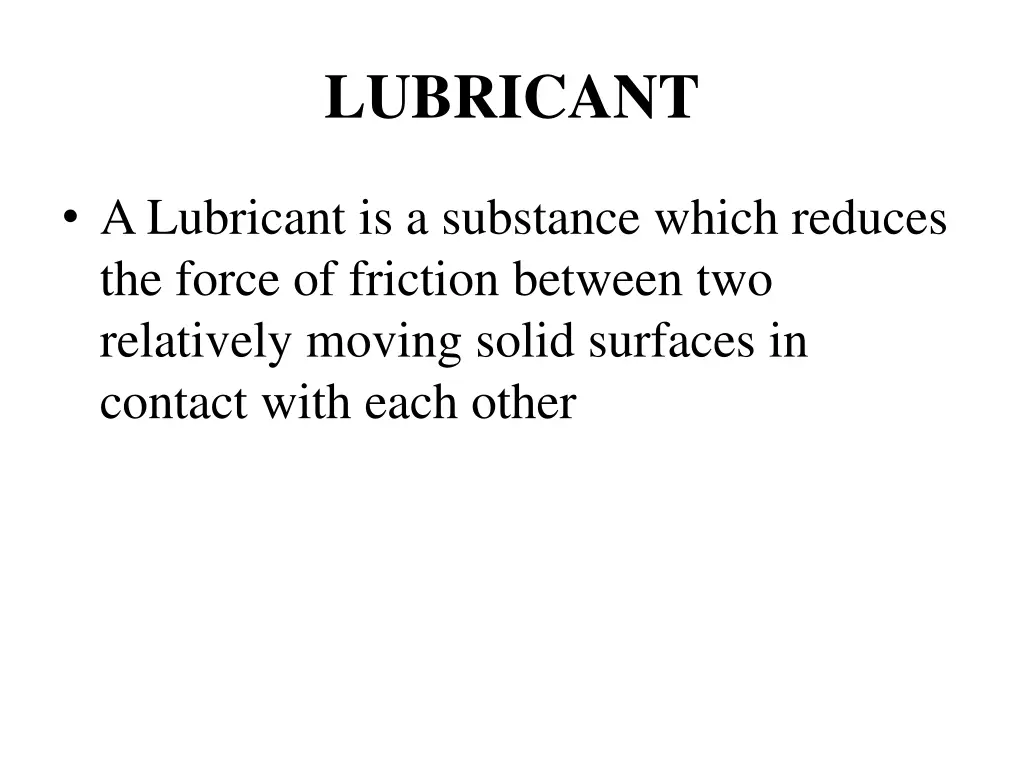 lubricant