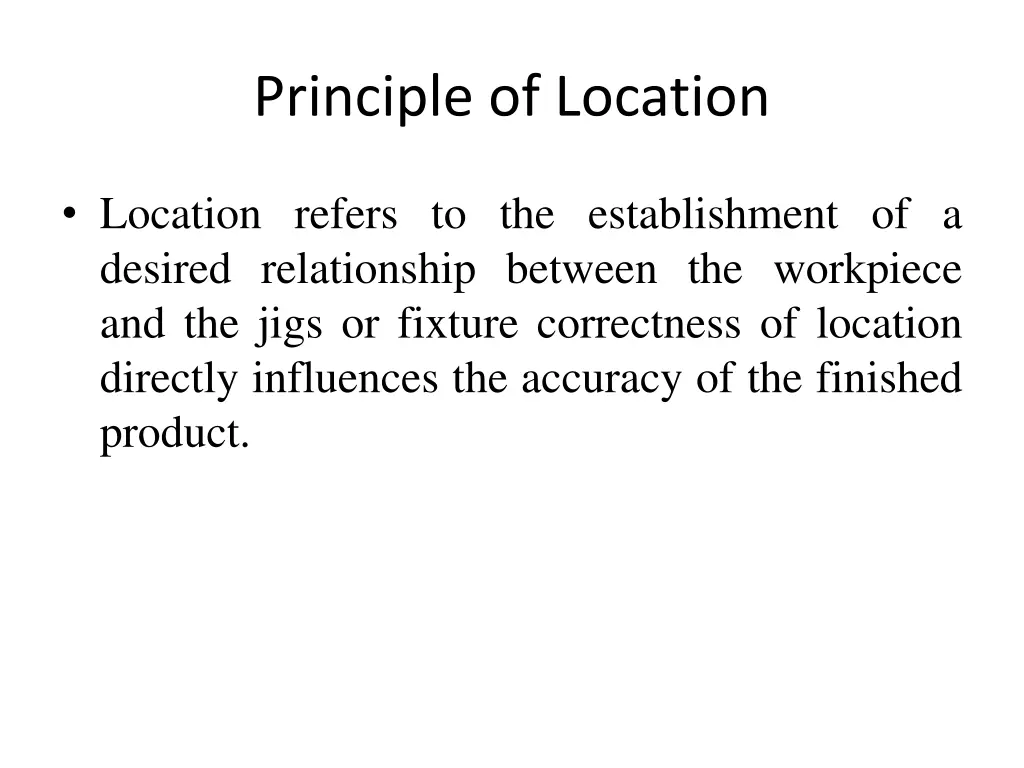 principle of location