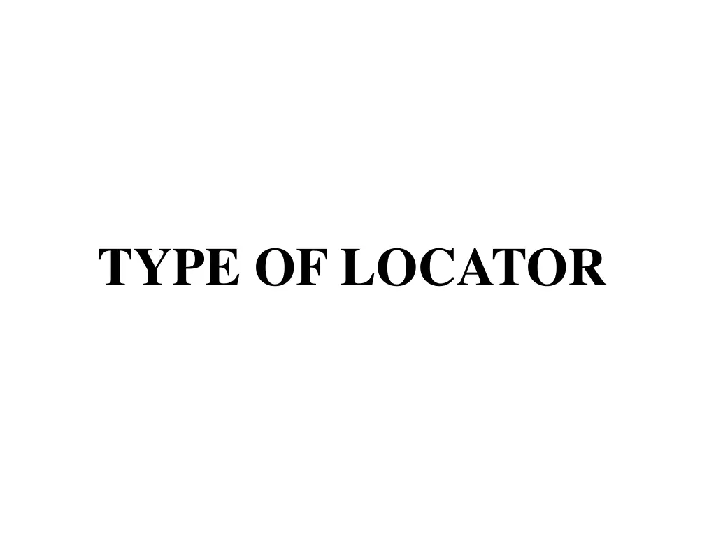 type of locator