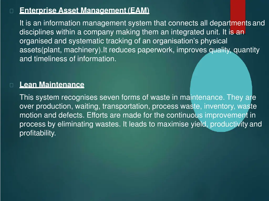 enterprise asset management eam