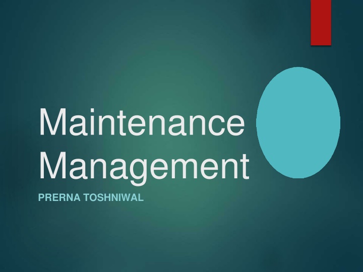 maintenance management