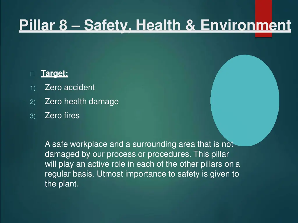 pillar 8 safety health environment