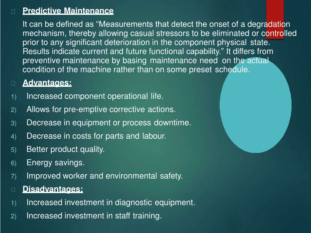 predictive maintenance it can be defined