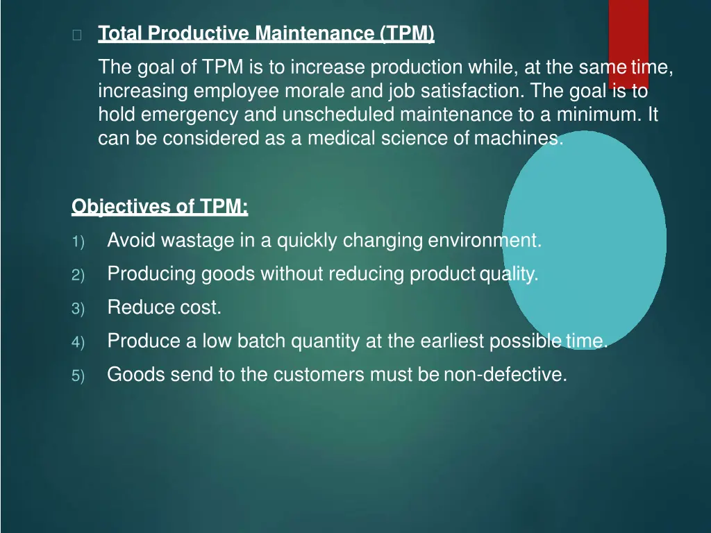 total productive maintenance tpm