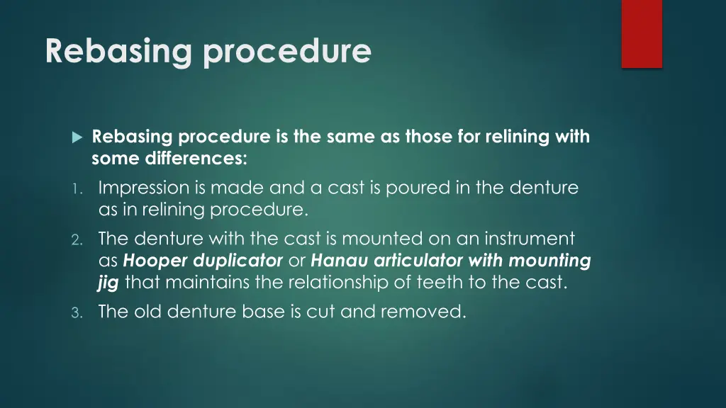 rebasing procedure