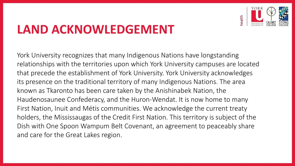 land acknowledgement