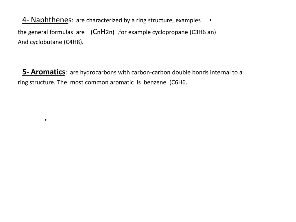 4 naphthenes are characterized by a ring