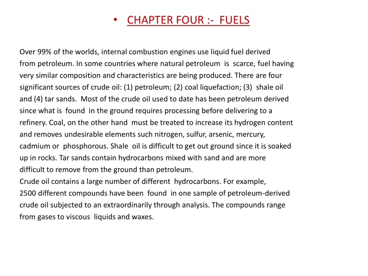 chapter four fuels