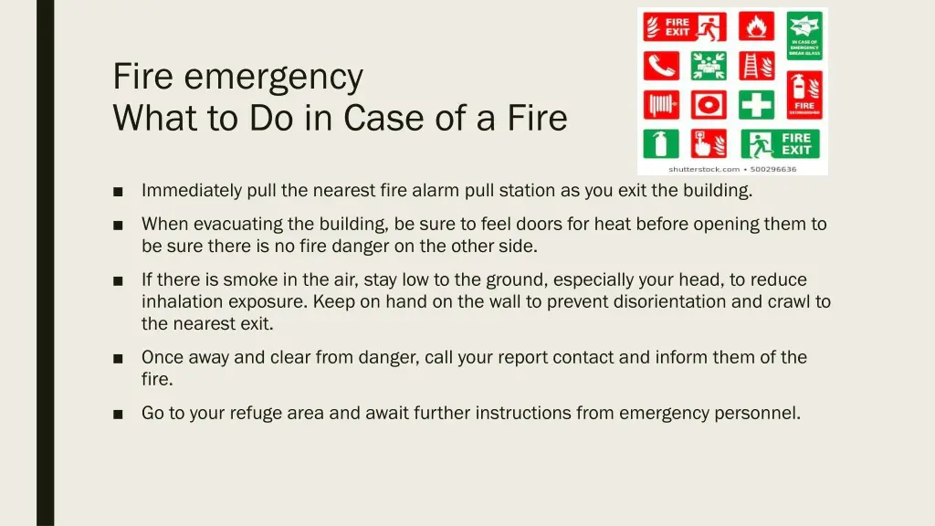 fire emergency what to do in case of a fire