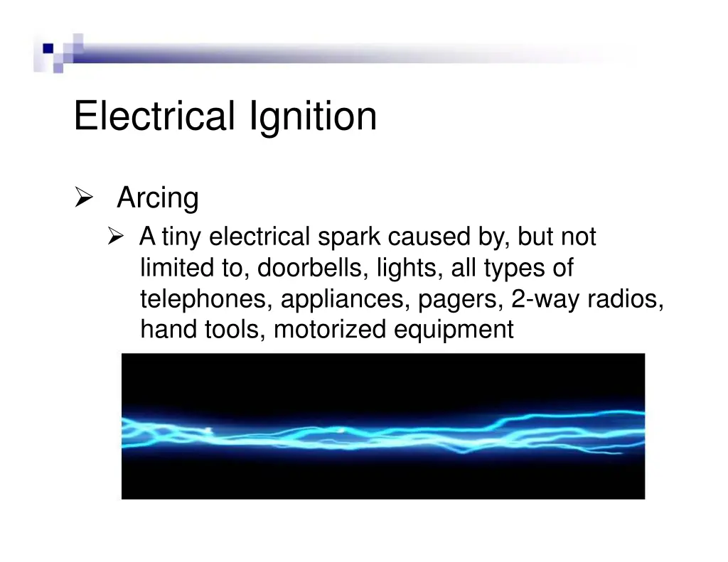 electrical ignition