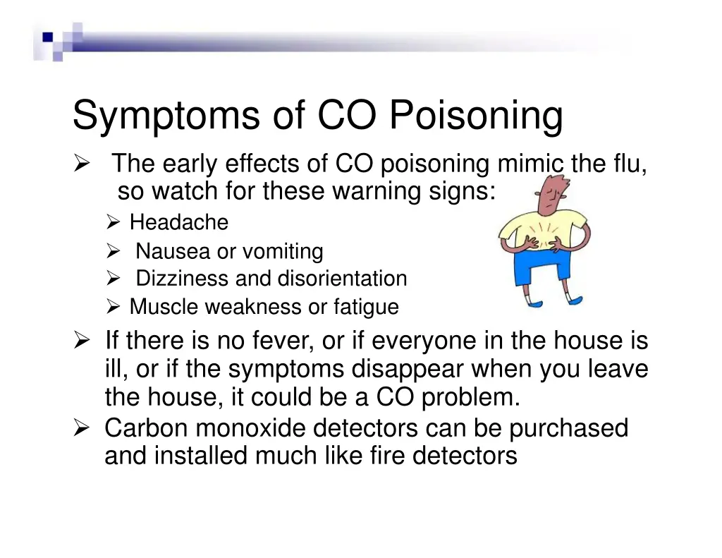 symptoms of co poisoning the early effects