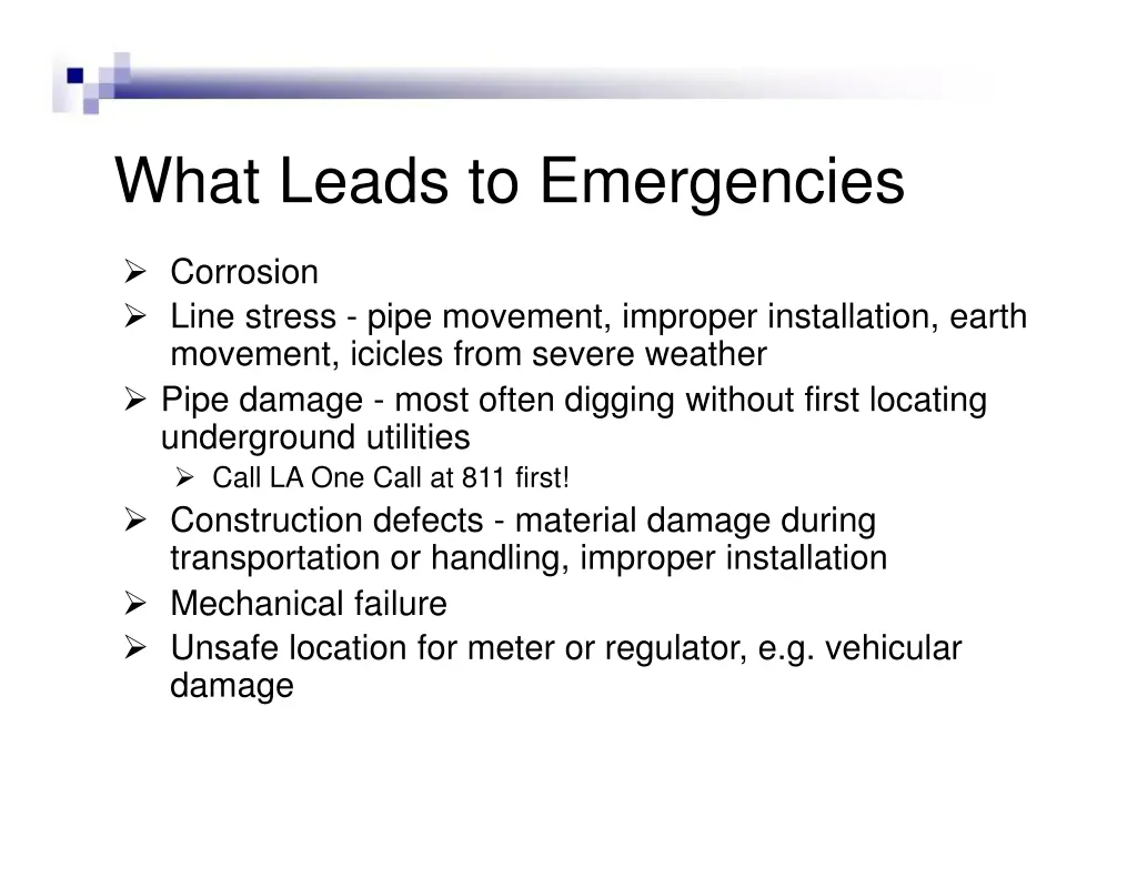 what leads to emergencies