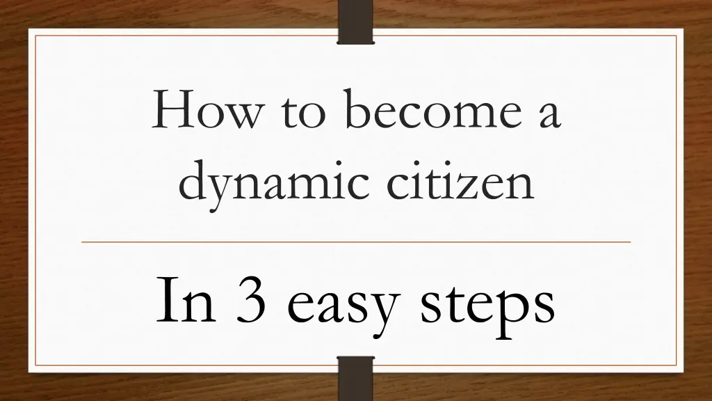 how to become a dynamic citizen