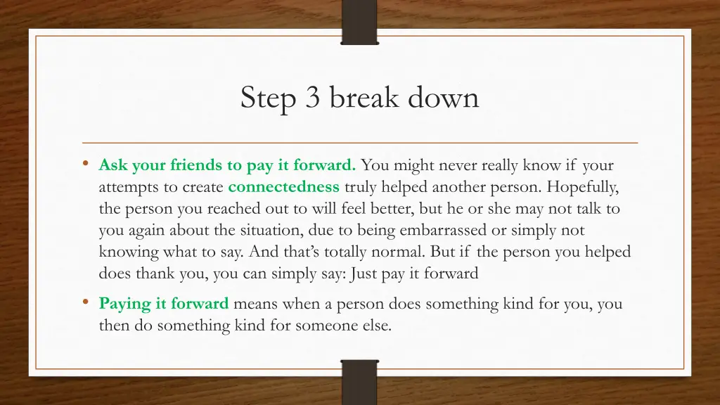 step 3 break down