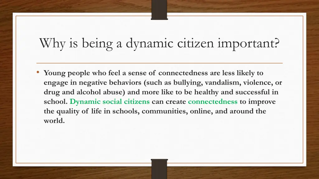 why is being a dynamic citizen important