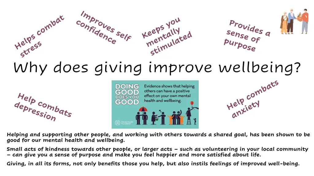 why does giving improve wellbeing