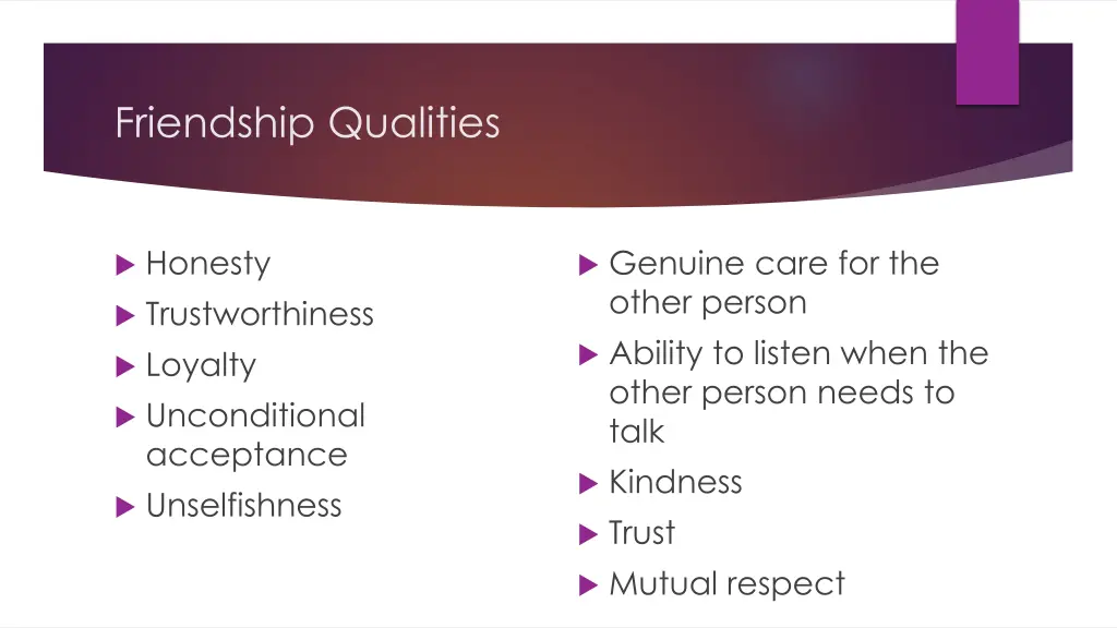 friendship qualities