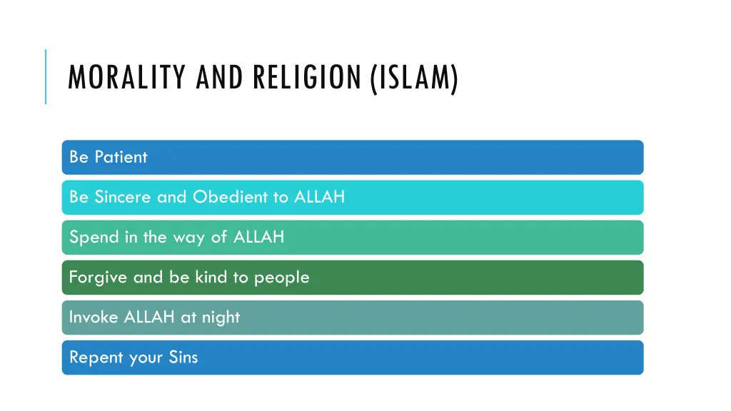 morality and religion islam