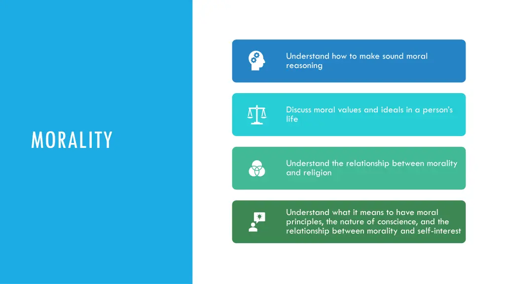 understand how to make sound moral reasoning