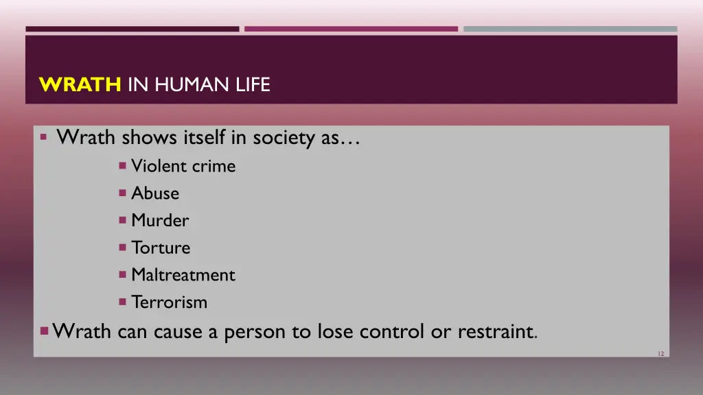 wrath in human life 1