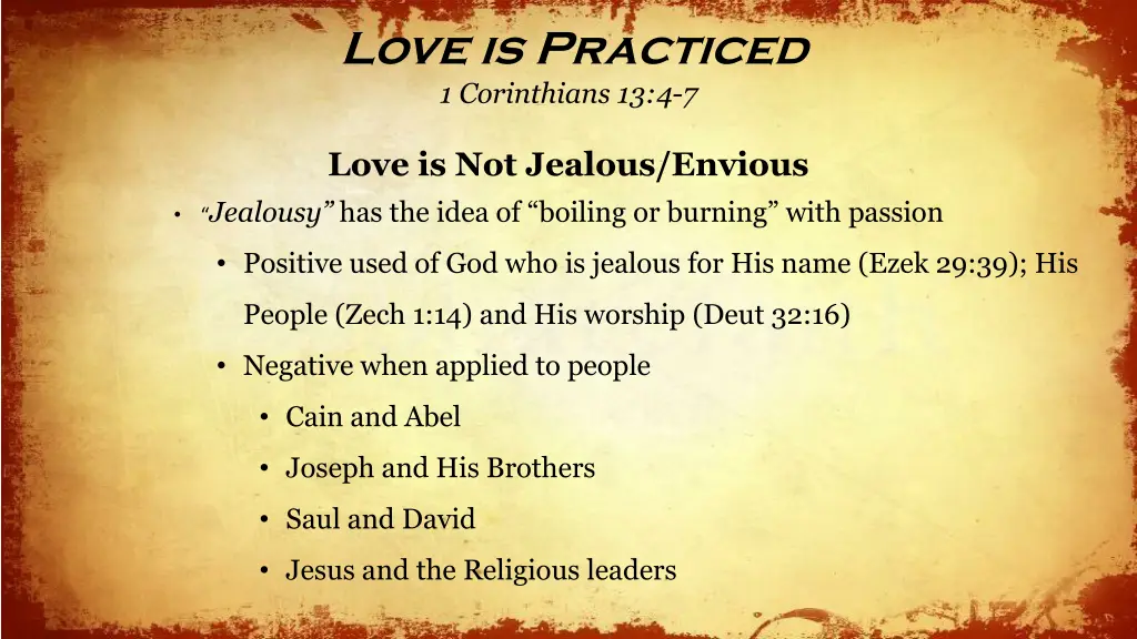 love is practiced 1 corinthians 13 4 7 11