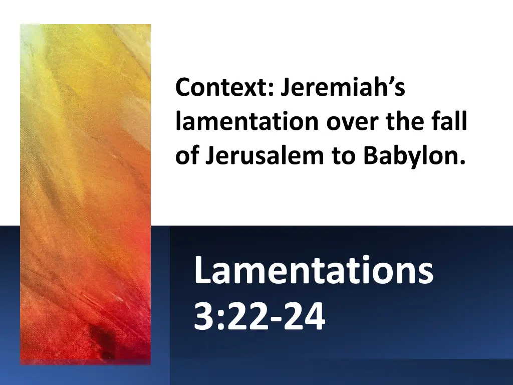 context jeremiah s lamentation over the fall