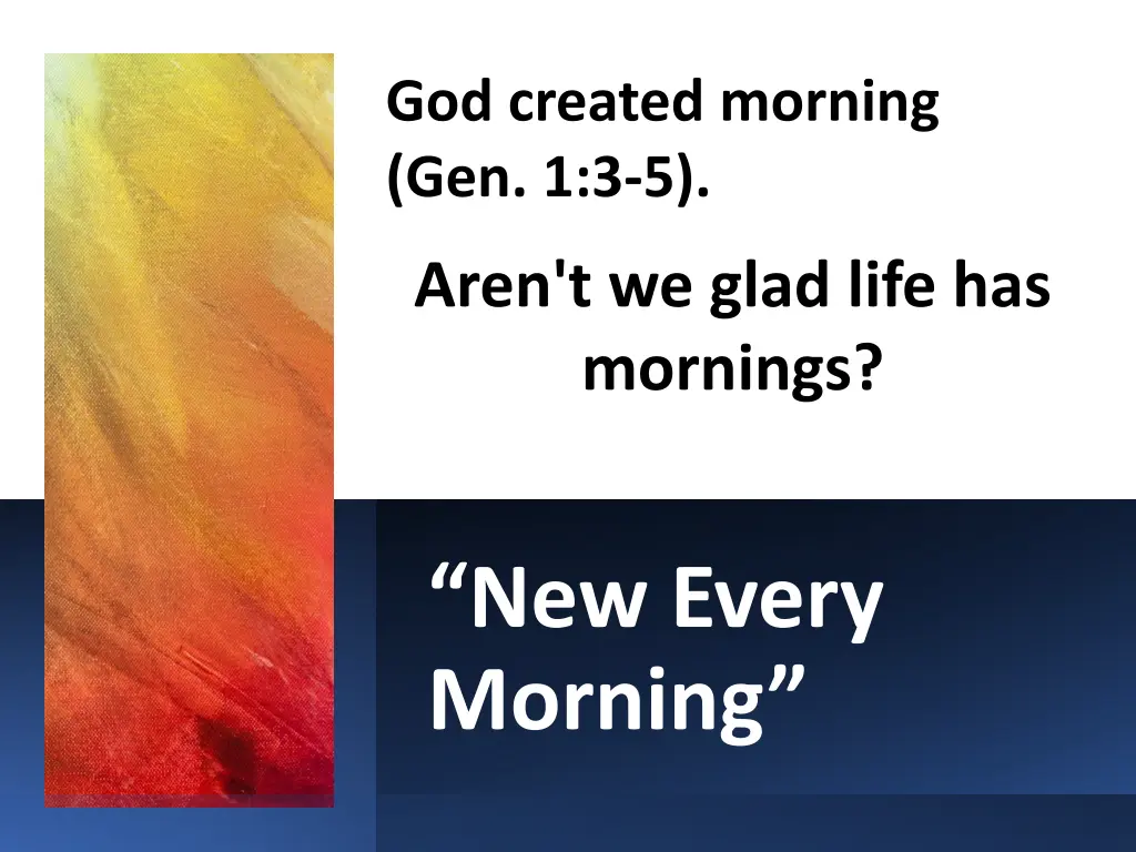 god created morning gen 1 3 5