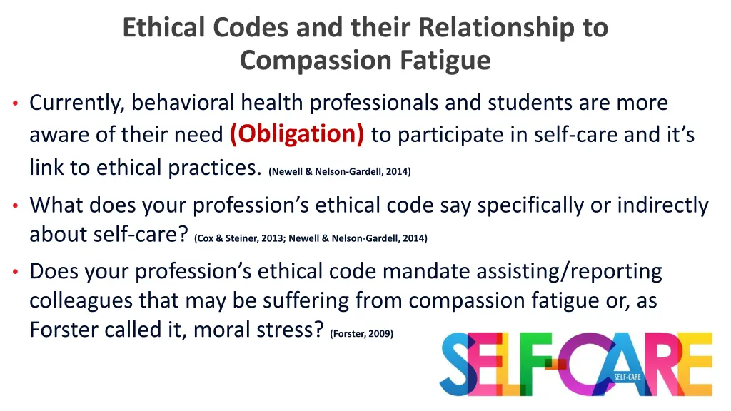 ethical codes and their relationship