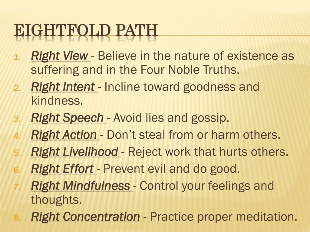 eightfold path eightfold path 1