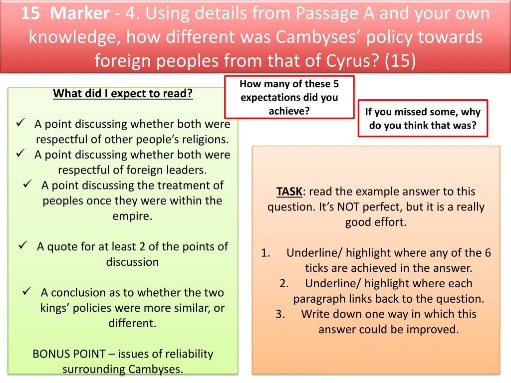 15 marker 4 using details from passage a and your