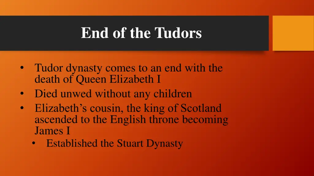 end of the tudors