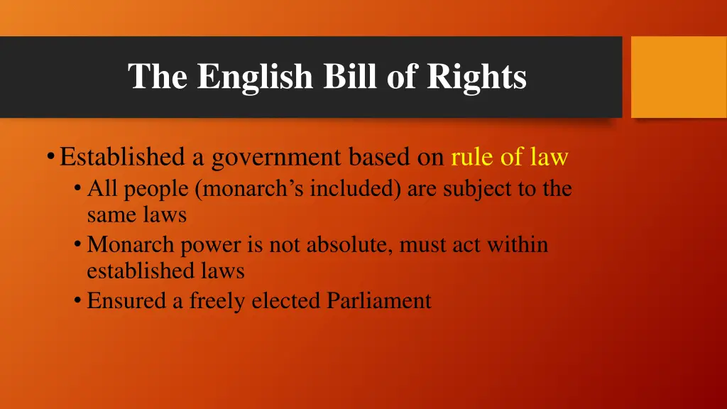 the english bill of rights 1