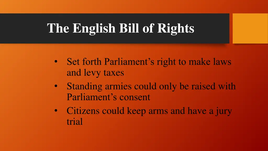 the english bill of rights