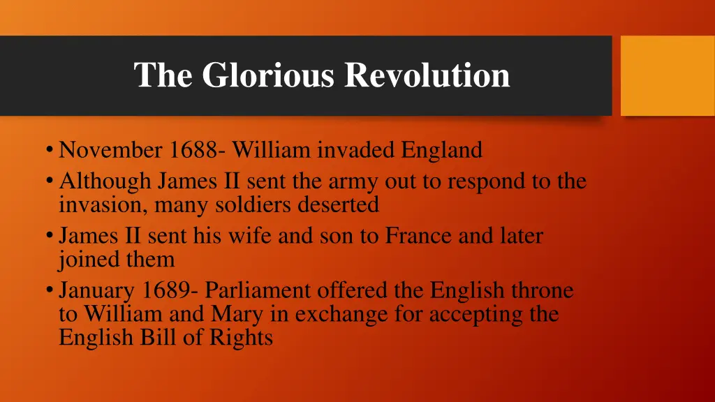 the glorious revolution 1