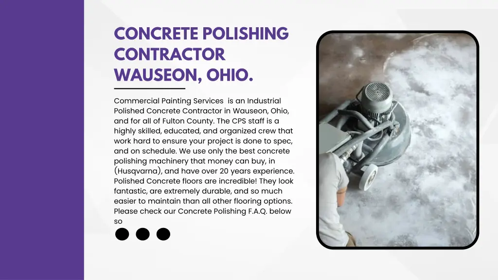 concrete polishing contractor wauseon ohio