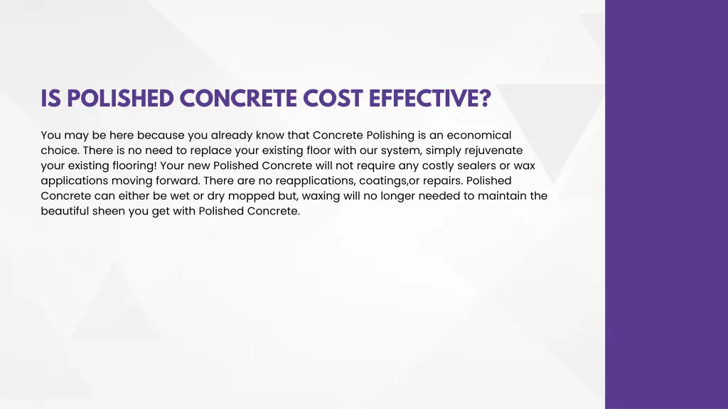 is polished concrete cost effective