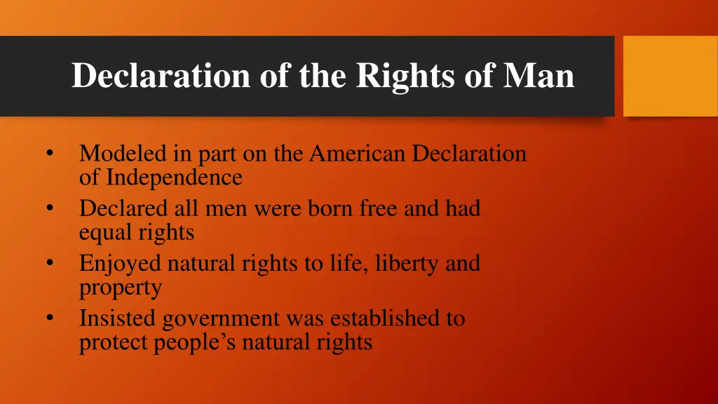 declaration of the rights of man