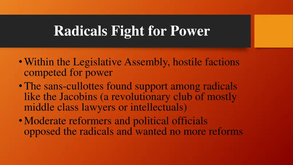 radicals fight for power 1