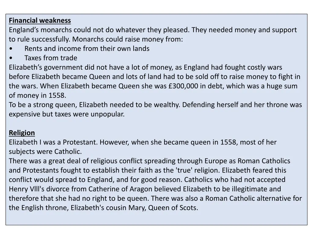 financial weakness england s monarchs could