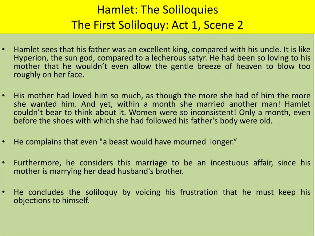 hamlet the soliloquies the first soliloquy 4