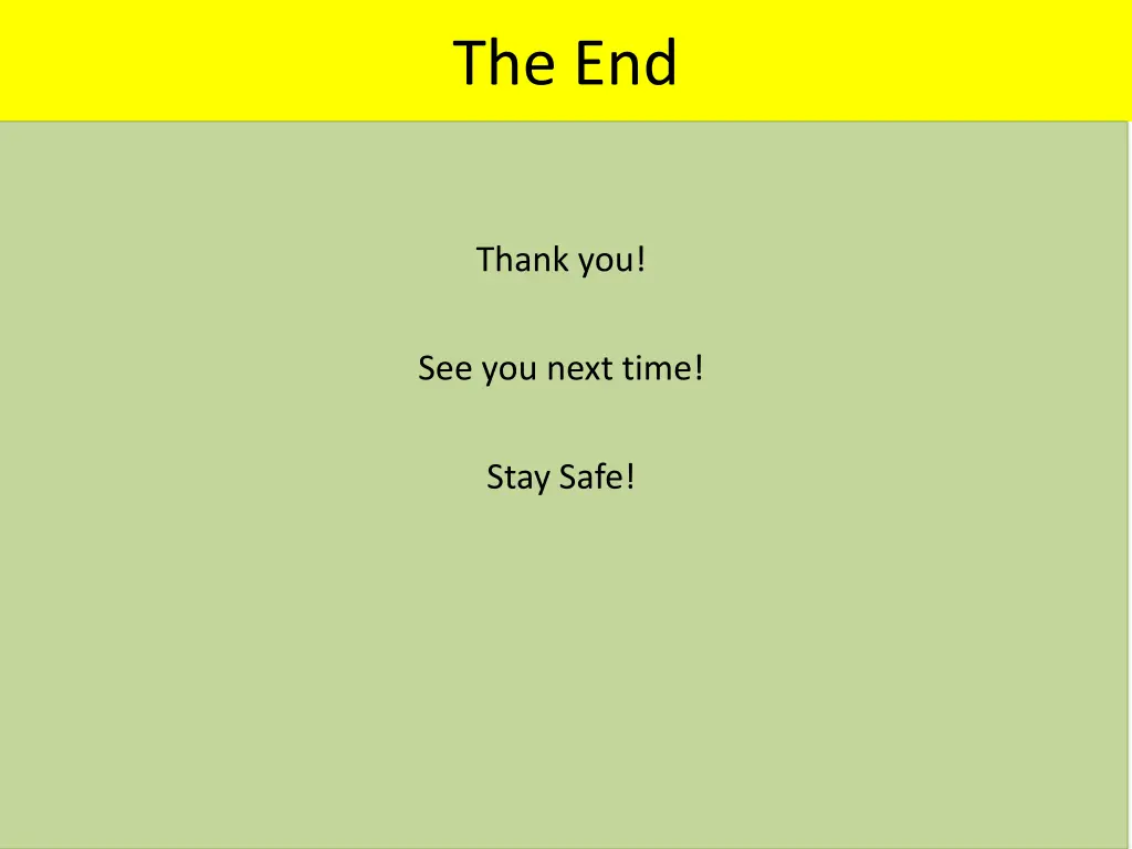 the end