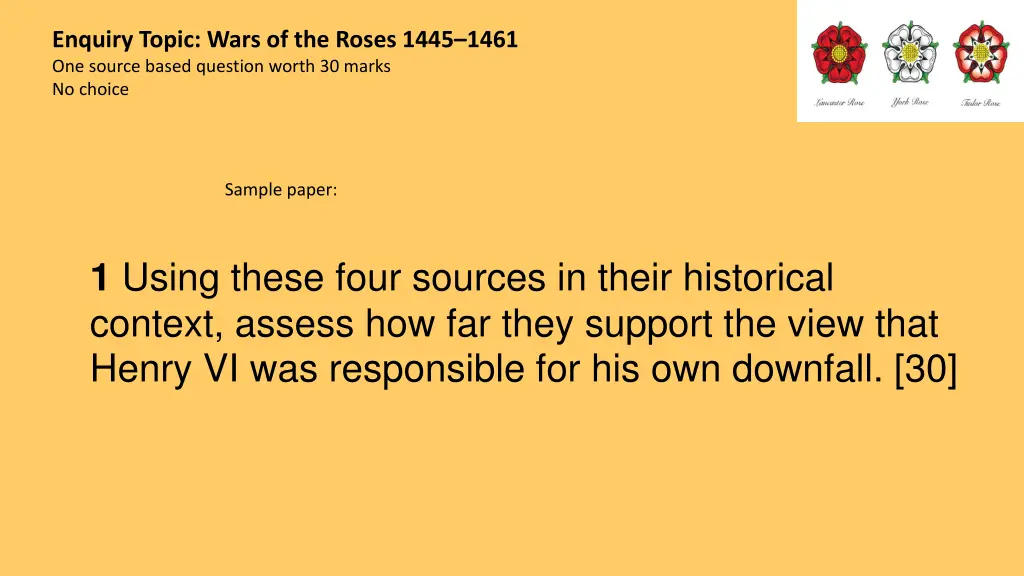 enquiry topic wars of the roses 1445 1461 1