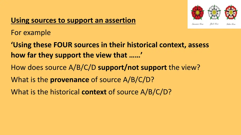 using sources to support an assertion