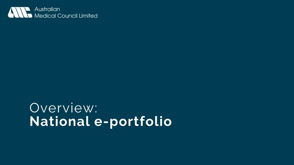 overview national e portfolio
