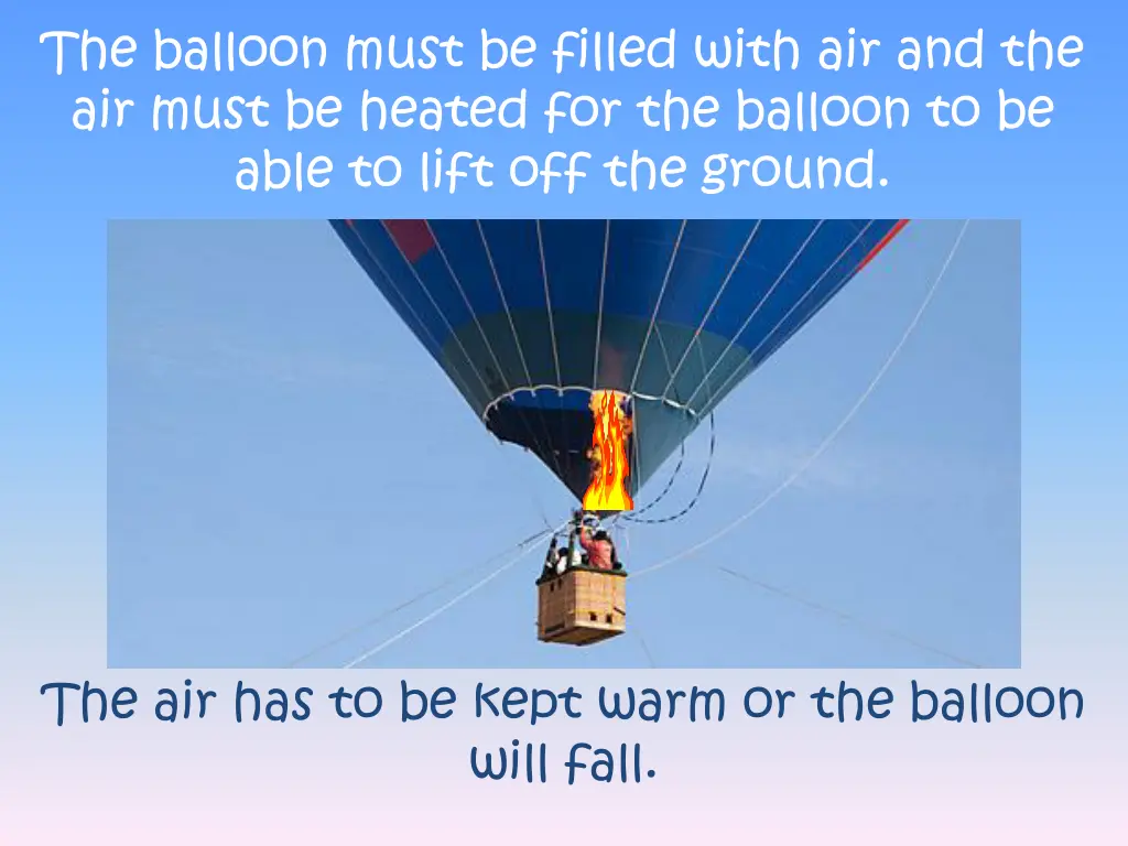 the balloon must be filled with